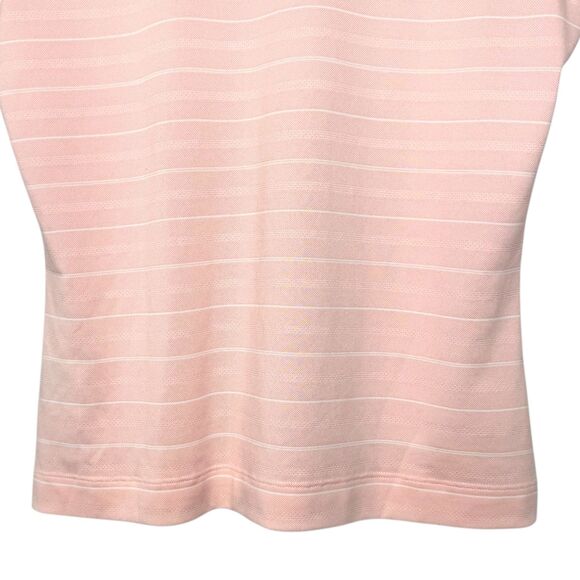 Nike Golf Pink & white striped collared sleeveless top Size Medium - Picture 11 of 12